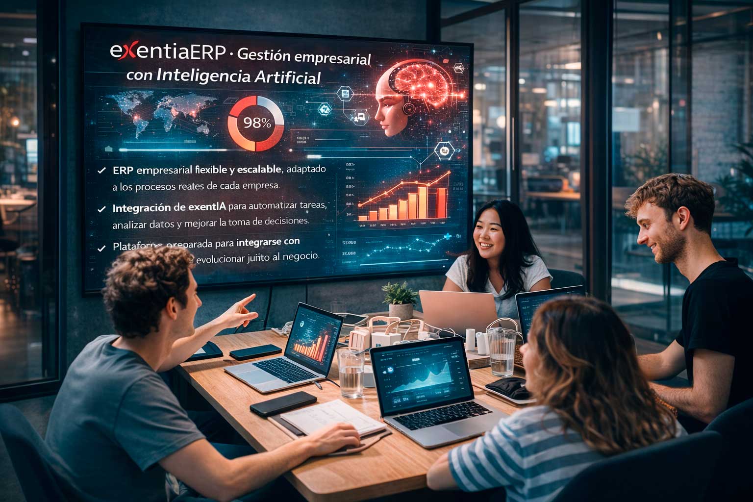 Presentación de eXentiaERP con integracion de Inteligencia Artificial